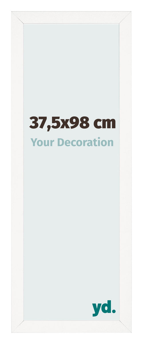 Fotokader 37 5x98 cm Wit Hoogglans MDF Bologna Voorzijde Maat | Yourdecoration.be