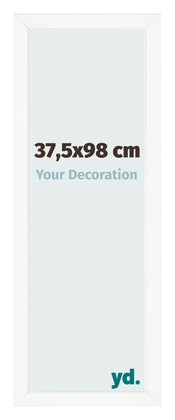 Fotokader 37 5x98 cm Wit Mat MDF Bologna Voorzijde Maat | Yourdecoration.be