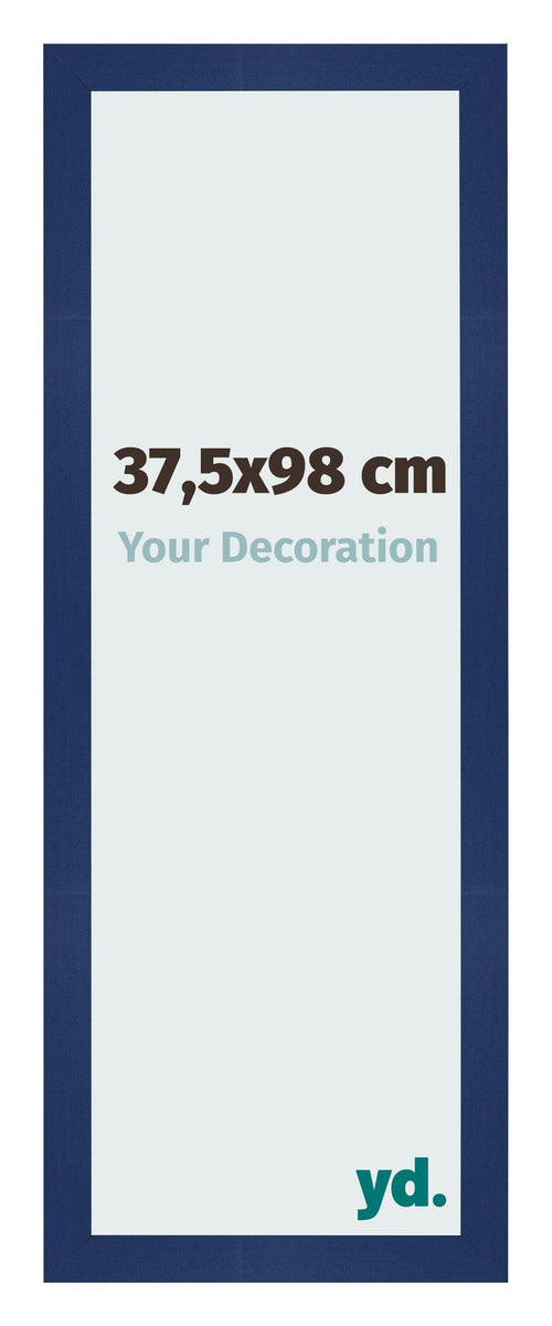 Fotokader 37 5x98cm Donkerblauw Geveegd MDF Bologna Voorzijde Maat | Yourdecoration.be