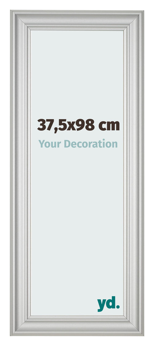 Fotokader 37 5x98cm Zilver Mat MDF Lazio Voorzijde Maat | Yourdecoration.be