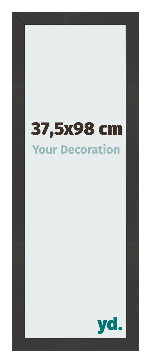 Fotokader 37 5x98cm Zwart Houtnerf MDF Bologna Voorzijde Maat | Yourdecoration.be