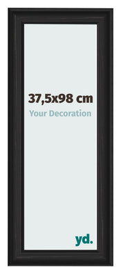 Fotokader 37 5x98cm Zwart Houtnerf MDF Lazio Voorzijde Maat | Yourdecoration.be