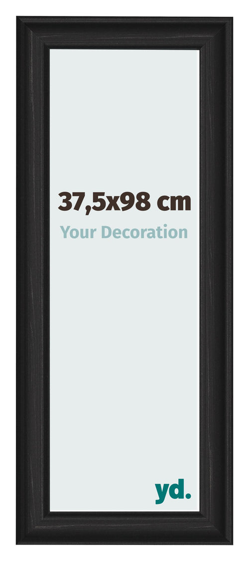 Fotokader 37 5x98cm Zwart Houtnerf MDF Lazio Voorzijde Maat | Yourdecoration.be