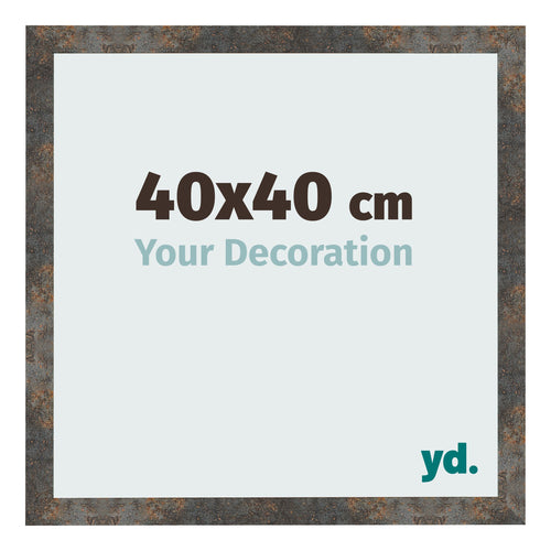 Fotokader 40x40 cm Geoxideerd Metaal MDF Bologna Voorzijde Maat | Yourdecoration.be