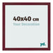 Fotokader 40x40 cm Wijnrood Geveegd MDF Bologna Voorzijde Maat | Yourdecoration.be