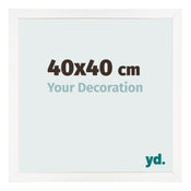 Fotokader 40x40 cm Wit Hoogglans MDF Bologna Voorzijde Maat | Yourdecoration.be