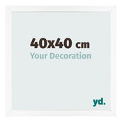 Fotokader 40x40 cm Wit Mat MDF Bologna Voorzijde Maat | Yourdecoration.be