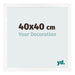 Fotokader 40x40 cm Wit Mat MDF Bologna Voorzijde Maat | Yourdecoration.be