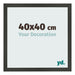 Fotokader 40x40cm Antraciet MDF Bologna Voorzijde Maat | Yourdecoration.be