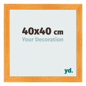 Fotokader 40x40cm Oranje MDF Pisa Voorzijde Maat | Yourdecoration.be