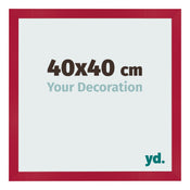 Fotokader 40x40cm Rood MDF Bologna Voorzijde Maat | Yourdecoration.be