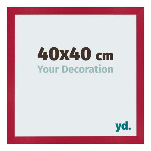 Fotokader 40x40cm Rood MDF Bologna Voorzijde Maat | Yourdecoration.be