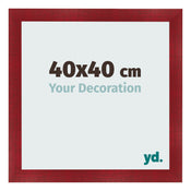 Fotokader 40x40cm Wijnrood Geveegd MDF Pisa Voorzijde Maat | Yourdecoration.be
