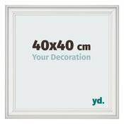 Fotokader 40x40cm Wit Geveegd MDF Lazio Voorzijde Maat | Yourdecoration.be