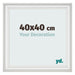 Fotokader 40x40cm Wit Geveegd MDF Lazio Voorzijde Maat | Yourdecoration.be