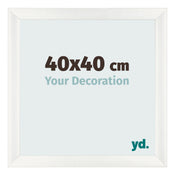 Fotokader 40x40cm Wit Geveegd MDF Pisa Voorzijde Maat | Yourdecoration.be