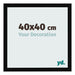 Fotokader 40x40cm Zwart Hoogglans MDF Bologna Voorzijde Maat | Yourdecoration.be
