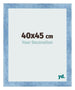 Fotokader 40x45cm Helder Blauw Geveegd MDF Pisa Voorzijde Maat | Yourdecoration.be