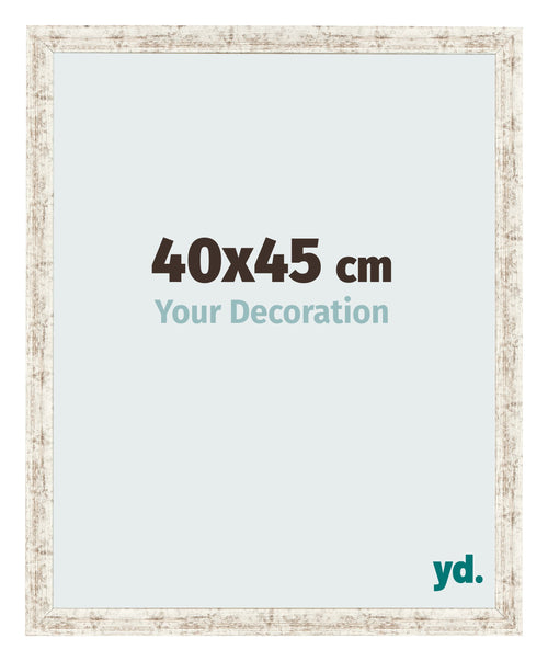 Fotokader 40x45cm Wit Vintage MDF Bologna Voorzijde Maat | Yourdecoration.be