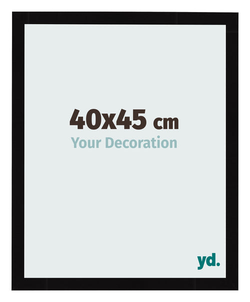 Fotokader 40x45cm Zwart Hoogglans MDF Bologna Voorzijde Maat | Yourdecoration.be