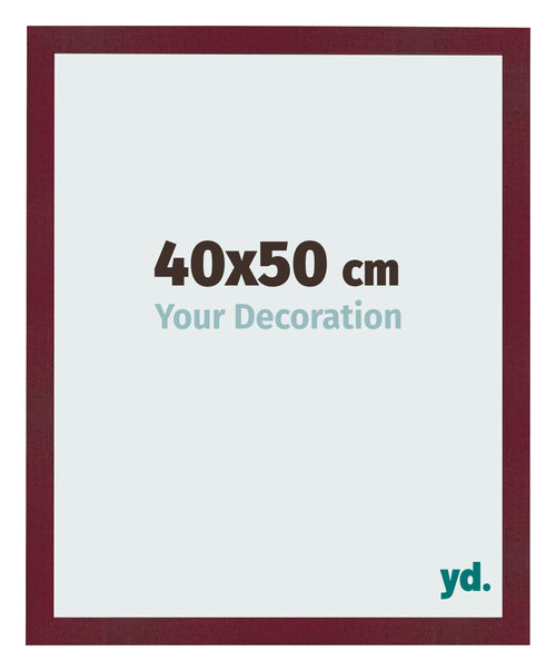 Fotokader 40x50 cm Wijnrood Geveegd MDF Bologna Voorzijde Maat | Yourdecoration.be
