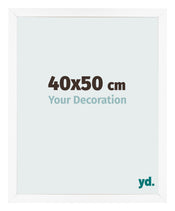 Fotokader 40x50 cm Wit Mat MDF Bologna Voorzijde Maat | Yourdecoration.be