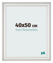 Fotokader 40x50cm Wit Geveegd MDF Lazio Voorzijde Maat | Yourdecoration.be
