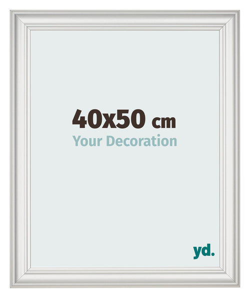 Fotokader 40x50cm Wit Geveegd MDF Lazio Voorzijde Maat | Yourdecoration.be