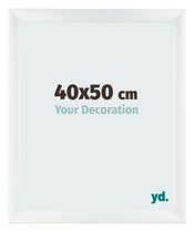 Fotokader 40x50cm Wit Hoogglans MDF Pisa Voorzijde Maat | Yourdecoration.be