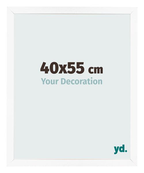 Fotokader 40x55 cm Wit Mat MDF Bologna Voorzijde Maat | Yourdecoration.be