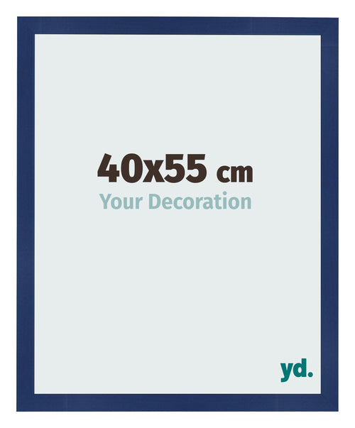 Fotokader 40x55cm Donkerblauw Geveegd MDF Bologna Voorzijde Maat | Yourdecoration.be