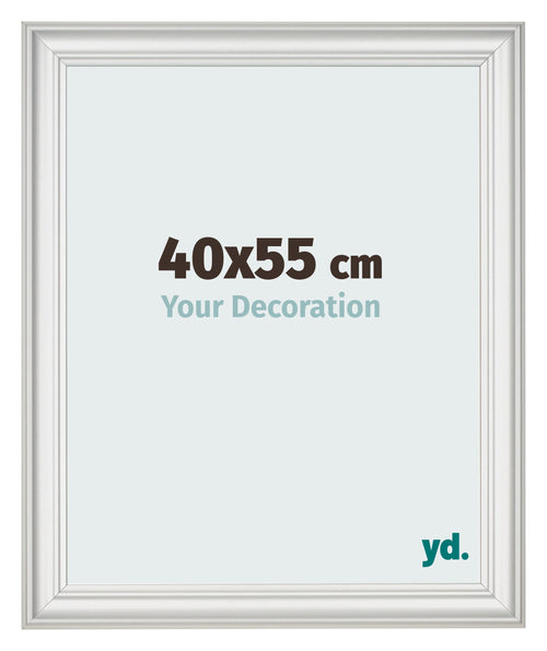 Fotokader 40x55cm Wit Geveegd MDF Lazio Voorzijde Maat | Yourdecoration.be