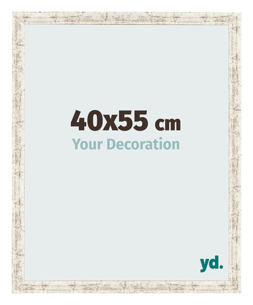 Fotokader 40x55cm Wit Vintage MDF Bologna Voorzijde Maat | Yourdecoration.be