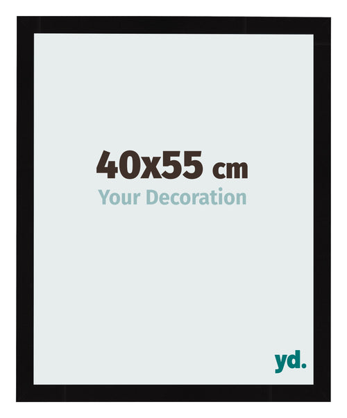 Fotokader 40x55cm Zwart Hoogglans MDF Bologna Voorzijde Maat | Yourdecoration.be