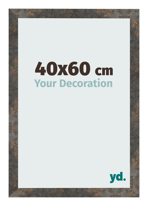 Fotokader 40x60 cm Geoxideerd Metaal MDF Bologna Voorzijde Maat | Yourdecoration.be