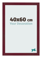 Fotokader 40x60 cm Wijnrood Geveegd MDF Bologna Voorzijde Maat | Yourdecoration.be