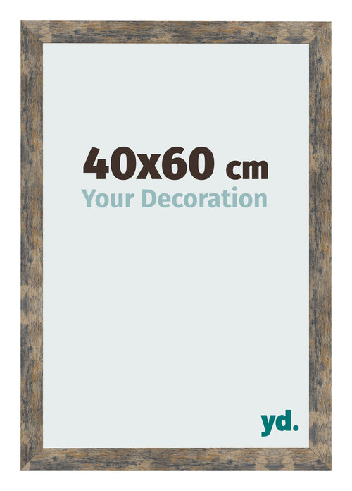 Fotokader 40x60cm Blauw Goud Gemeleerd MDF Bologna Voorzijde Maat | Yourdecoration.be