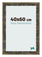 Fotokader 40x60cm Blauw Goud Gemeleerd MDF Pisa Voorzijde Maat | Yourdecoration.be