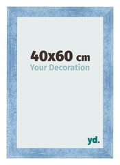 Fotokader 40x60cm Helder Blauw Geveegd MDF Pisa Voorzijde Maat | Yourdecoration.be