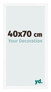 Fotokader 40x70 cm Wit Mat MDF Bologna Voorzijde Maat | Yourdecoration.be