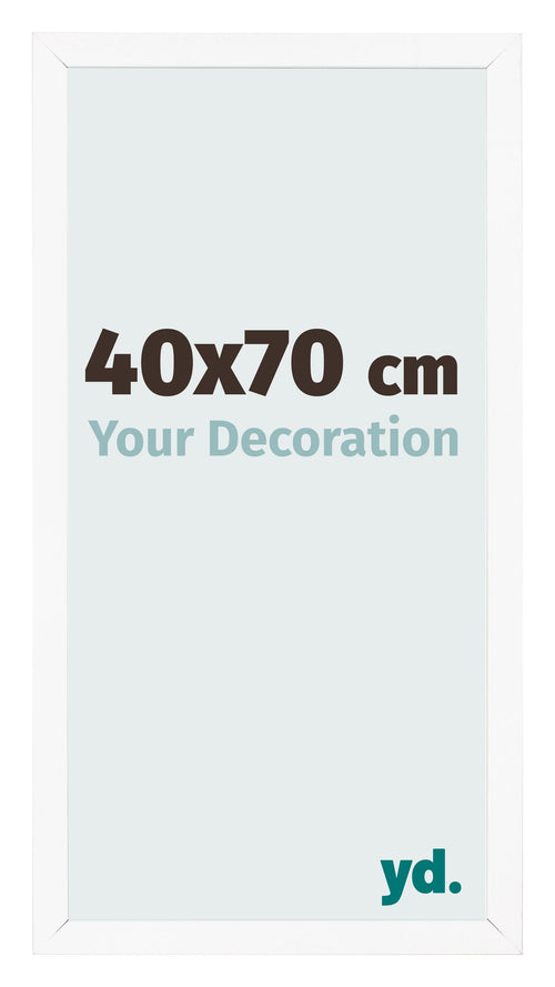 Fotokader 40x70 cm Wit Mat MDF Bologna Voorzijde Maat | Yourdecoration.be