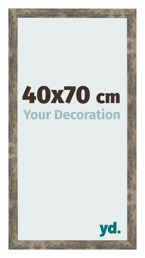Fotokader 40x70cm Blauw Goud Gemeleerd MDF Bologna Voorzijde Maat | Yourdecoration.be