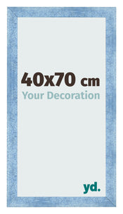 Fotokader 40x70cm Helder Blauw Geveegd MDF Pisa Voorzijde Maat | Yourdecoration.be