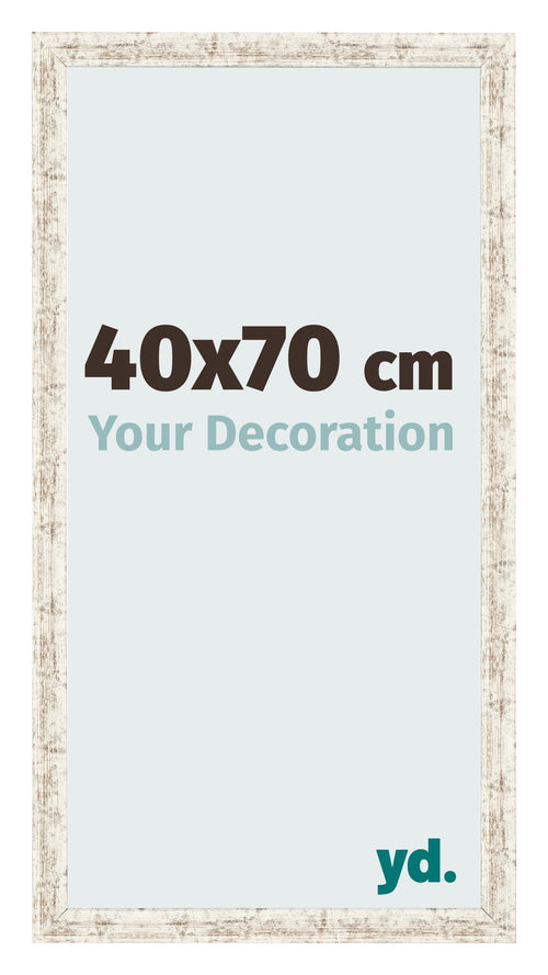 Fotokader 40x70cm Wit Vintage MDF Bologna Voorzijde Maat | Yourdecoration.be