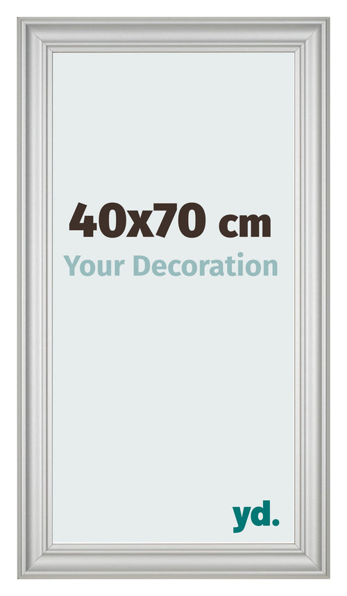 Fotokader 40x70cm Zilver Mat MDF Lazio Voorzijde Maat | Yourdecoration.be