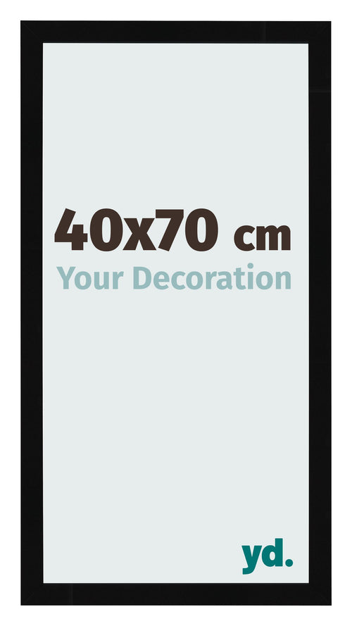 Fotokader 40x70cm Zwart Hoogglans MDF Bologna Voorzijde Maat | Yourdecoration.be