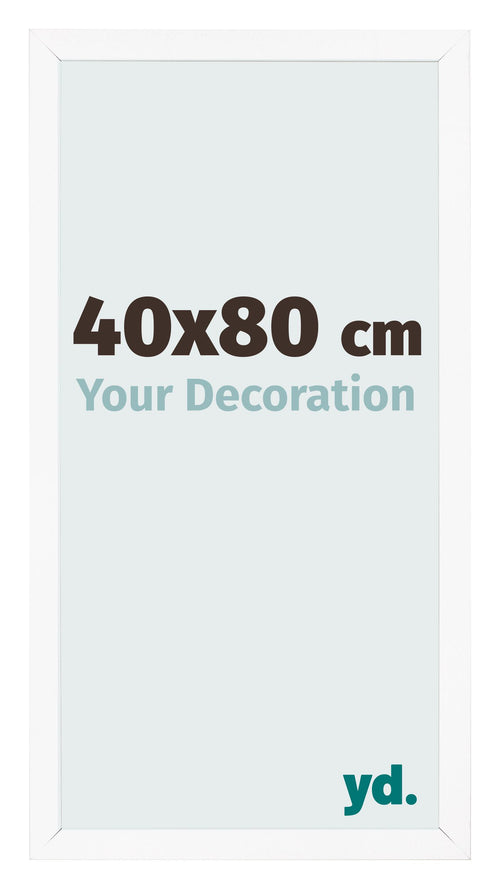 Fotokader 40x80 cm Wit Mat MDF Bologna Voorzijde Maat | Yourdecoration.be
