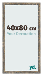 Fotokader 40x80cm Blauw Goud Gemeleerd MDF Bologna Voorzijde Maat | Yourdecoration.be