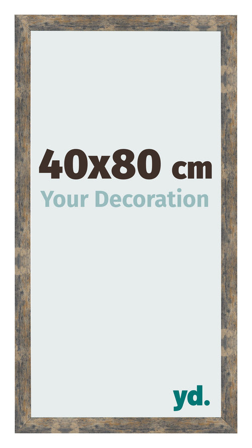 Fotokader 40x80cm Blauw Goud Gemeleerd MDF Bologna Voorzijde Maat | Yourdecoration.be