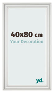 Fotokader 40x80cm Wit Geveegd MDF Lazio Voorzijde Maat | Yourdecoration.be